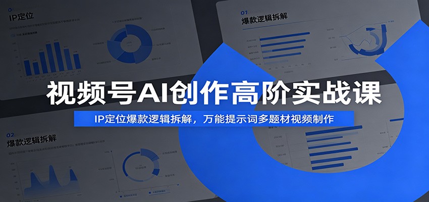 视频号AI创作高阶实战课：IP定位爆款逻辑拆解，万能提示词多题材视频制作-源创文化-无心创作