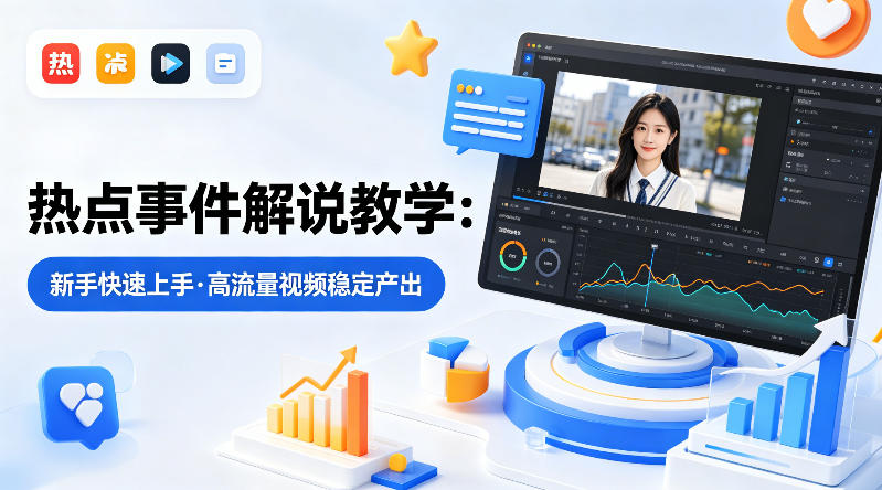 某大V的热点事件解说教学，新手也能快速上手，稳定产出高流量解说视频-源创文化-无心创作