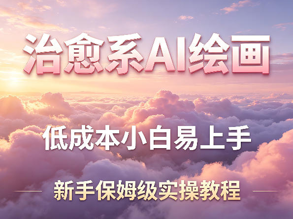 治愈系AI绘画提示词项目，低成本小白易上手，每天10分钟，新手保姆级实操教程-源创文化-无心创作