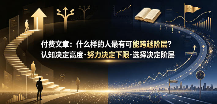付费文章：什么样的人最有可能跨越阶层？认知决定高度·努力决定下限·选择决定阶层-源创文化-无心创作