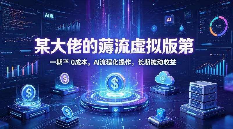 某大佬的薅流虚拟版第一期丨0成本，AI流程化操作，长期被动收益-源创文化-无心创作