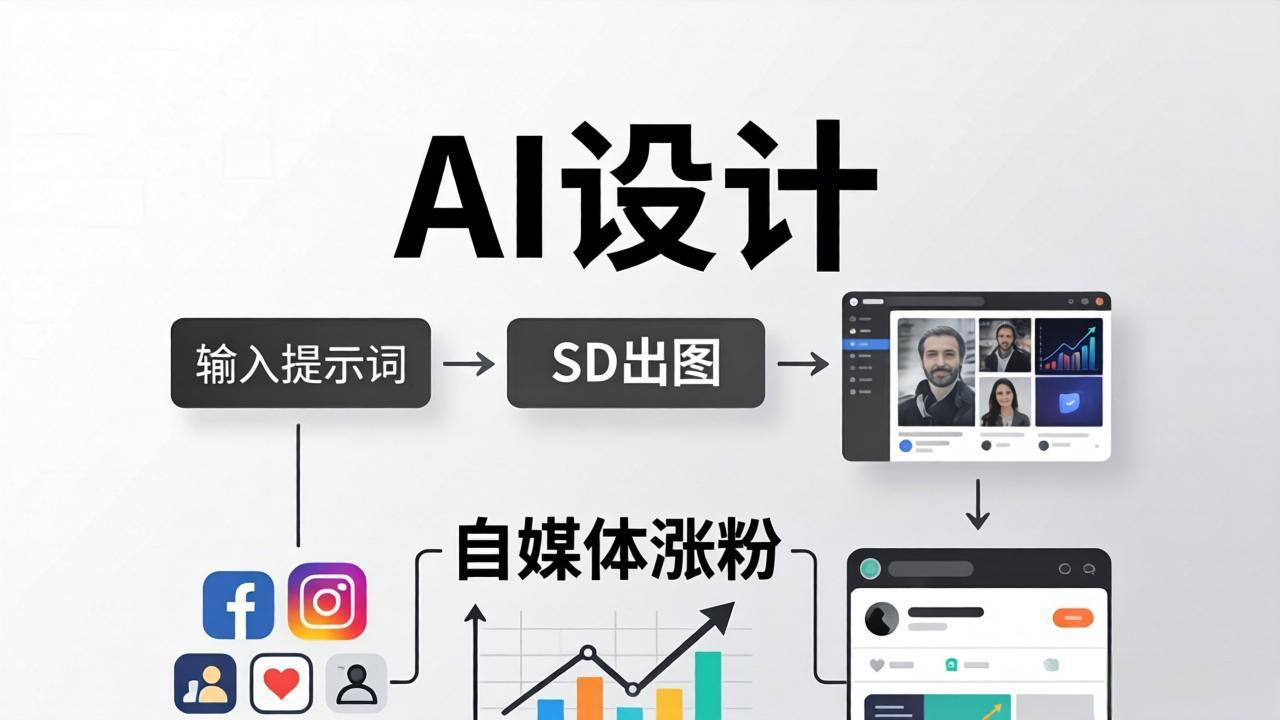 人人都是AI设计师：SD出图+自媒体涨粉一站教学，告别图文素材焦虑，AI设计让你轻松避开内卷-源创文化-无心创作