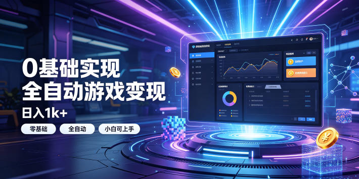 0基础实现全自动游戏变现，日入1k+，小白直接上手搞钱！【揭秘】-源创文化-无心创作