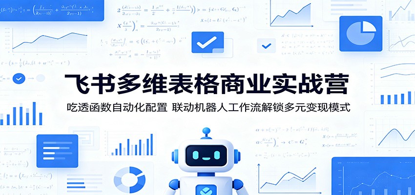 飞书多维表格商业实战营：吃透函数自动化配置，联动机器人工作流解锁多元变现模式-源创文化-无心创作