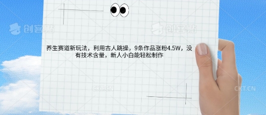 AI养生赛道新玩法，10条作品涨粉5.2W，操作简单，新人小白能轻松制作-源创文化-无心创作