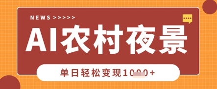 Deepseek制作农村夜景视频，一条视频点赞20W+，单日变现数张-源创文化-无心创作