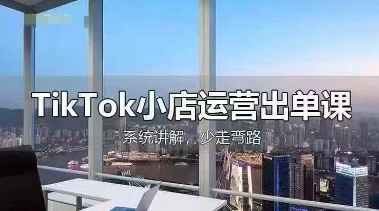 TikTok小店运营出单课，从开店选品、运营出单、发货回款，进行全流程讲解-源创文化-无心创作