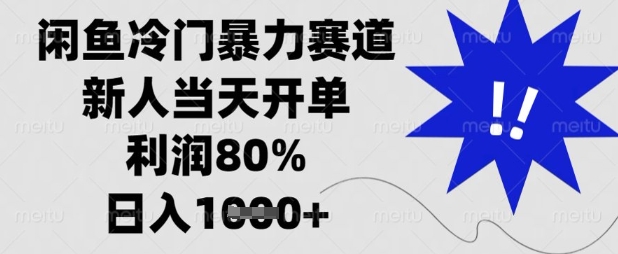 闲鱼冷门暴力赛道，新人当天开单，利润80%，日入数张【揭秘】-源创文化-无心创作